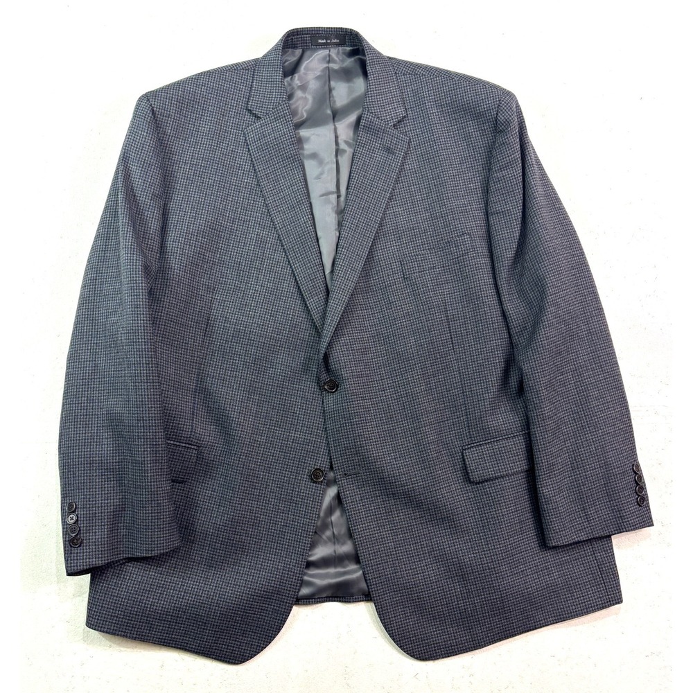 NEW Ralph Lauren 50R Gingham‎ Micro Check Blazer Jacket Sport Suit Coat Wool